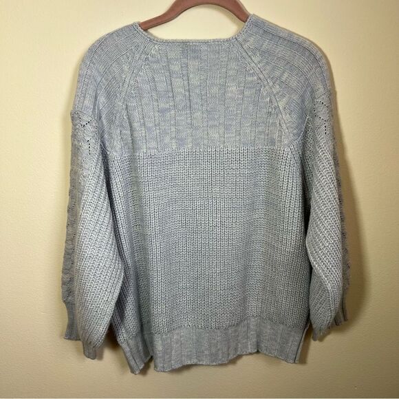 ✨ Common Threads Women’s Light Blue Cardigan Sweater Large Petite - Picture 8 of 10